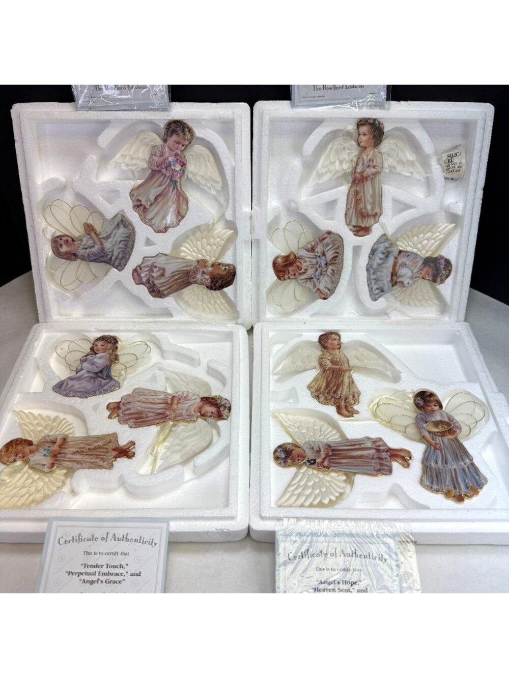 Bradford Dona Gelsinger Heaven's Little Angels Christmas Ornaments Sets 5 - 8